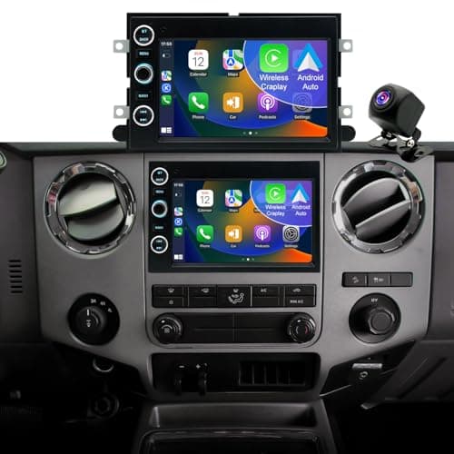 Radio Upgrade for Ford F150 2004-2008, F250 2006-2016, Ford E150/E250/E350 2009-2014, Expedition 2007-2014, Explorer Escape 7inch Touchscreen Car Stereo Carplay Andriod Auto Backup Camera GPS 5G WiFi