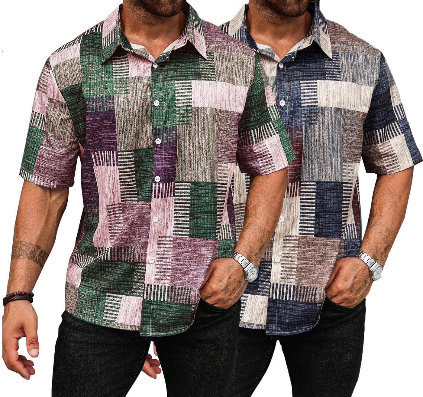 Lymio Stylish Casual Regular Fit Shirt for Men|| Men Regular Fit Shirt (Available in Combo Packs) (Turkys-Blue-Purple-XL)