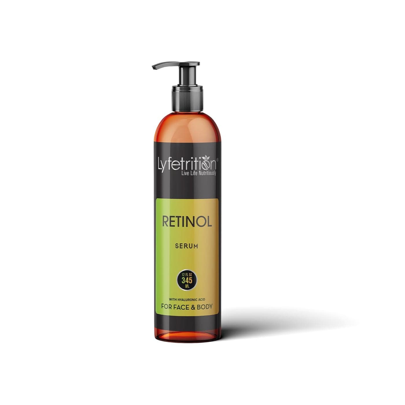 Retinol Acne Serum by Lyfetrition Infused with Hyaluronic Acid and Vitamin C Pomegranate Green TeaFace toner Reduce Wrinkles Pores and Fine Lines Moisturize Supple Skin 12 FL oz