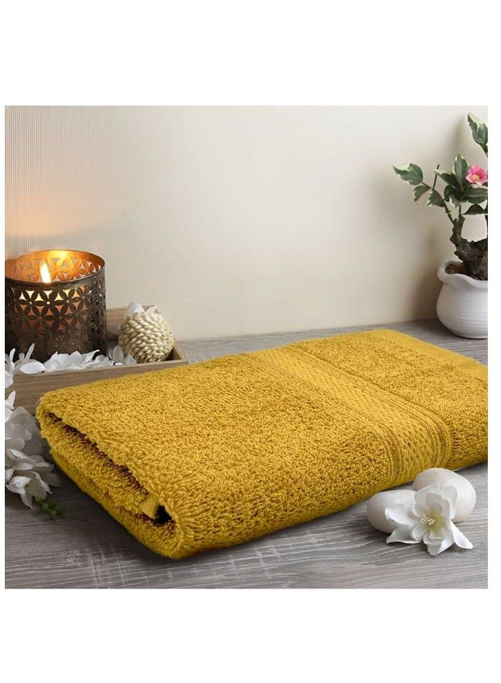 Daffodil (Yellow) Premium Kids Towel (60x110 Cm-Set of 1) 100% Cotton, Highly Absorbent and Quick dry, Hotel and Spa Quality Bath linen with Stripe Diamond Dobby-500 Gsm
