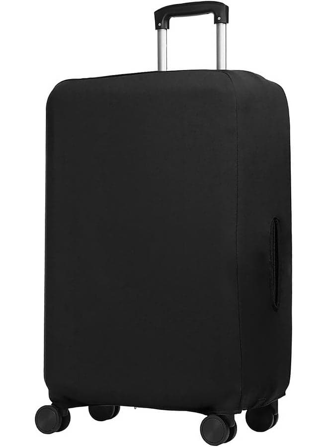 Luggage Cover, Suitcases Covers Elastic Carry on Protector Washable Scratch-Resistant Fits 26-28 Inch Luggage for Travel Business Trips, Black