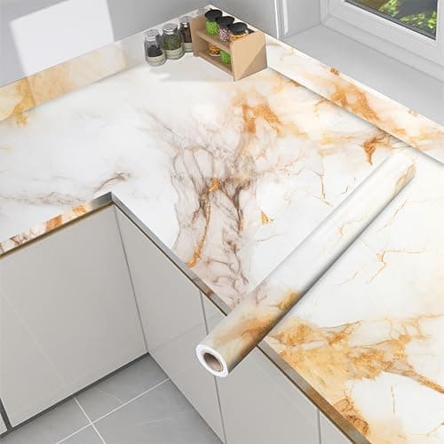 Jig-Tik 60cm x 200cm Kitchen Wallpaper | Oil-Proof & Waterproof Self-Adhesive Wall Sticker | Heat-Resistant Aluminium Backsplash Roll | Anti-Mold Kitchen Wall Covering (Pack of 1)