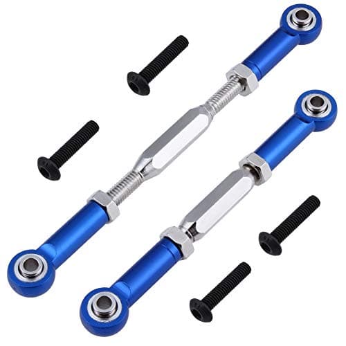 Adjustable 80-98mm Aluminum Turnbuckles and Camber Links with Rod Ends for RC Traxxas Slash 4x4 1/10 Short Course Racing Truck Option Upgrade Parts (Navy Blue)