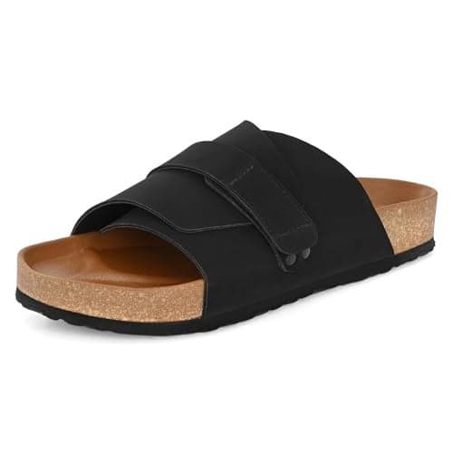 Centrino Mens Cushion Sliders/Slippers | PU Padding on the Footbed | Bounce Back Technology | Comfortable & LightWeight | Stylish & Everyday Flip Flops for Gents 6865-1_BLACK_10