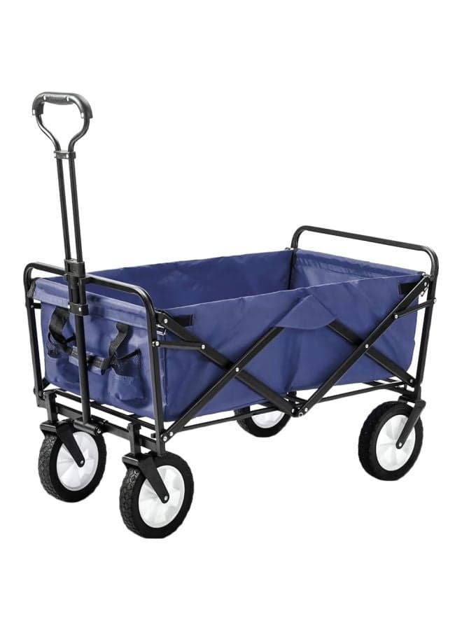 Foldable Garden Cart Heavy Duty Outdoor Trolley Deep Blue/Black