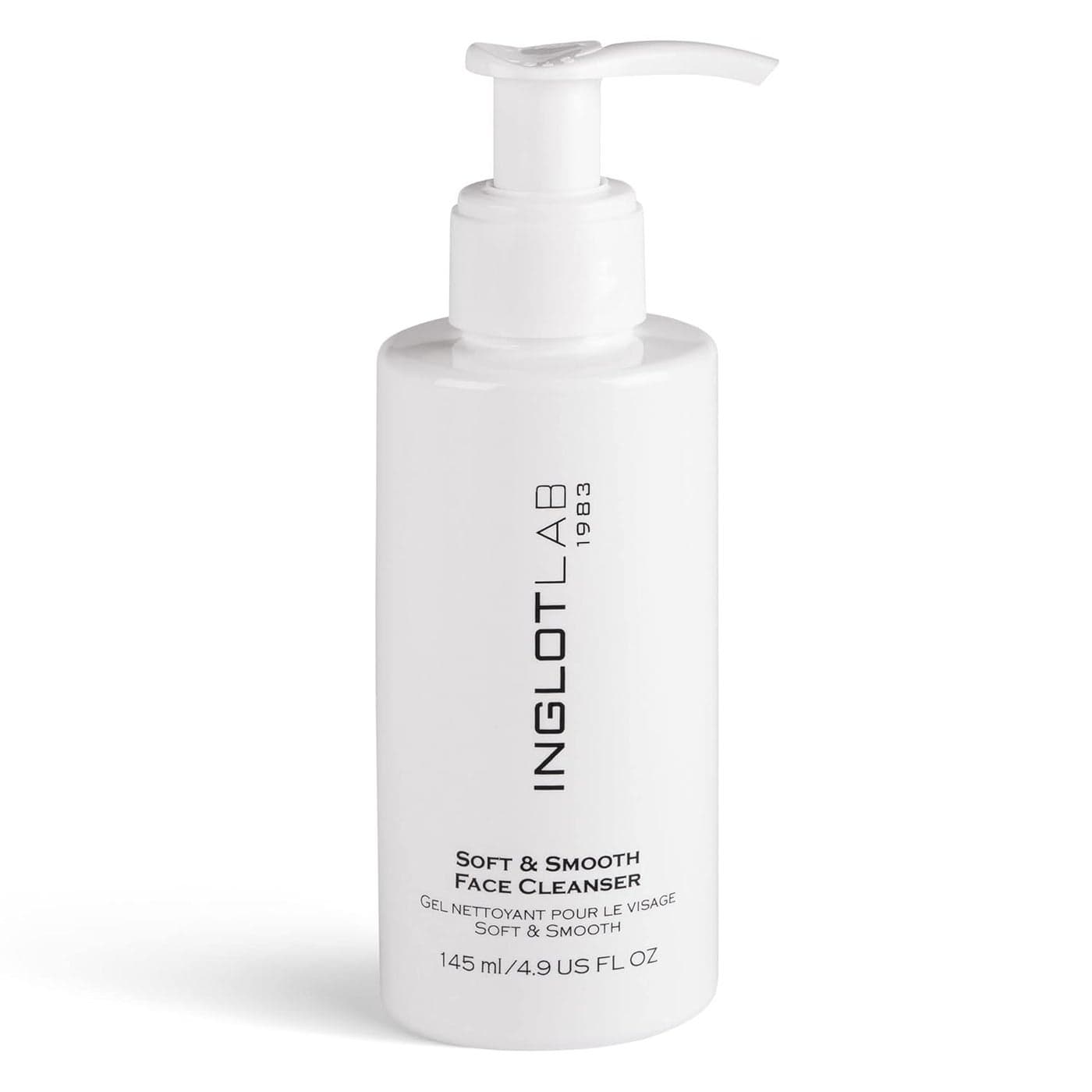 Inglot Soft Smooth Facial Cleansing Gel Removes Blemishes and Makeup Residues and Leaves Velvety Soft Moisturised Skin with Kombucha and Ginkgo Biloba Extracts 145ml