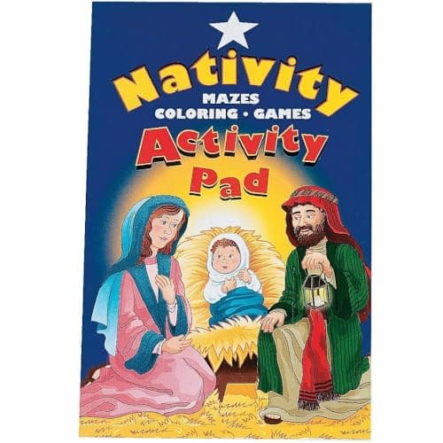 Fun Express Nativity Activity Coloring Books for Christmas Set of 12 Pads Holiday Kids Activities and Crafts