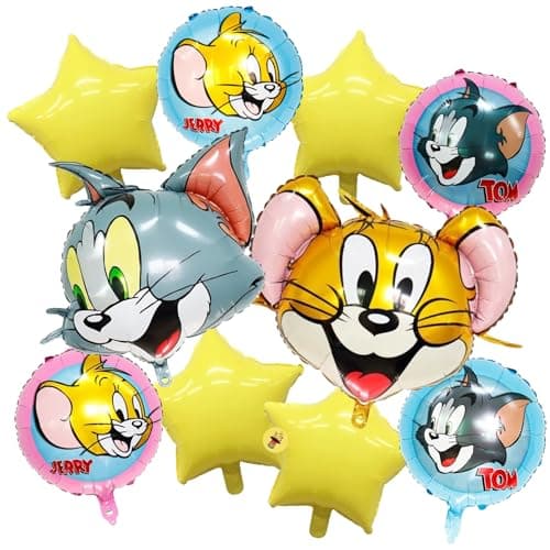 Atpata Funky Tom & Jerry theme Foil Balloons Set (Pack of 10pcs.)