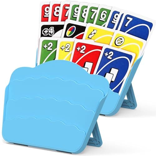 Tenyond Card Holders for Playing Cards 2 Pack Playing Card Holder wFoldable Stand for Stocking Stuffer Travel Games for Seniors Little Hand or Arthritis Hand UNO Poker Holidays Game Nights
