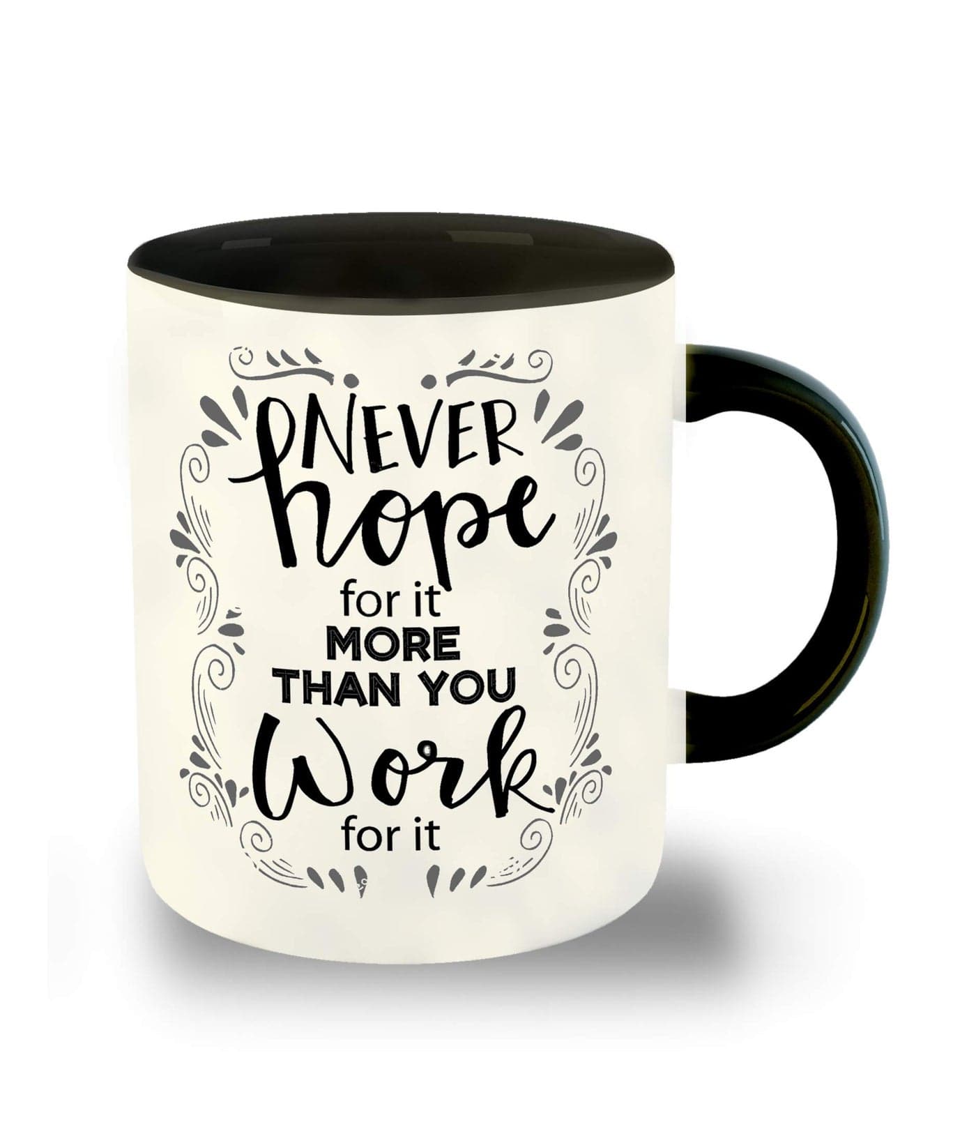 WHATS YOUR KICK Motivational Energy Quotes, Inspiration Printed Black Inner Colour Ceramic Coffee Mug- Fitness, Gym, Best Gift | Best Quotes, Unique Gifts (Multi 31)