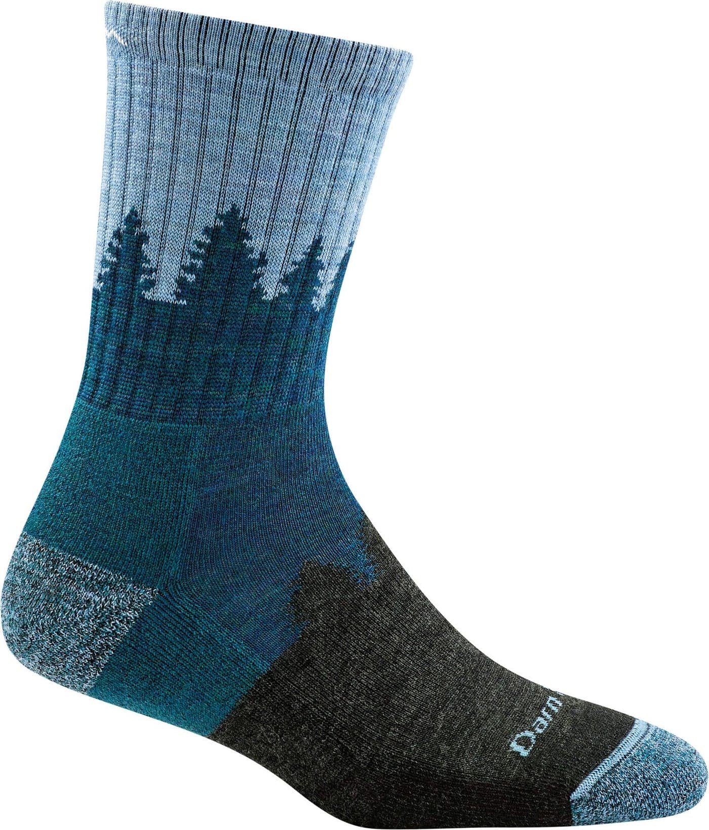 Darn Tough Vermont Women's Treeline Micro Crew Midweight with Cushion Hiking Sock (Style 1971) - Blue, Medium