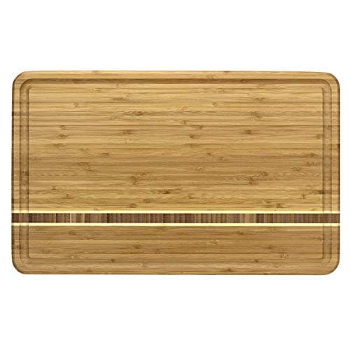 Totally Bamboo Dominica Large Cutting Board with Juice Groove, 20-5/8" x 12-1/2"