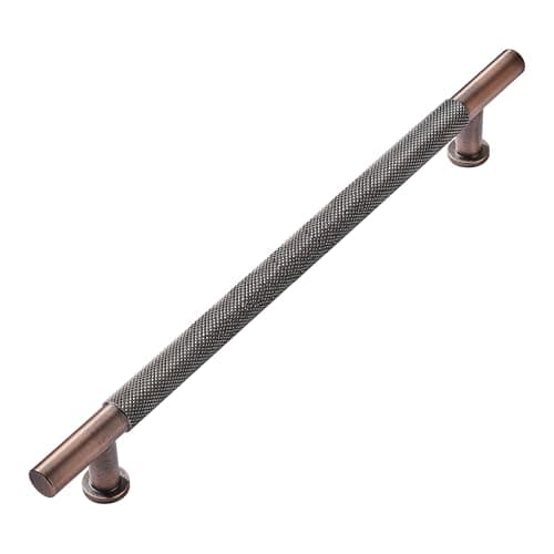 khtumeware 1 Pack 18 Inch457mm Soild Knurled Appliance Pulls Brushed Antique Copper Cabinet Pulls Drawer Pulls Kitchen Hardware Kitchen Handles for Cabinets Cupboard Handles