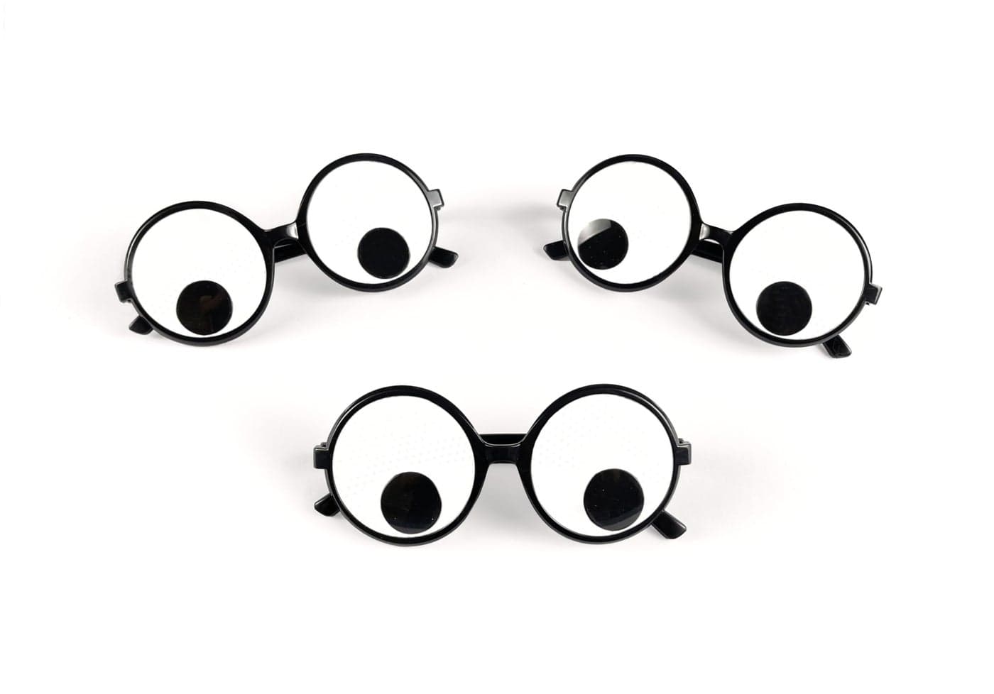 NAKIMO Googly Eyes Glasses Funny Costume Wiggle Eyes Novelty Shades Funny Glasses Accessories for Party (Pack of 3)