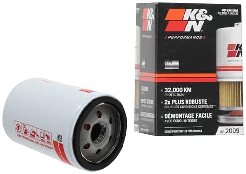 K&N Premium Oil Filter: 20,000 Mile Engine Protection with Wrench Off Nut: Compatible with Select MAZDA/FORD/LINCOLN/DODGE Vehicle Models (See Product Description for Select Models), HP-2009