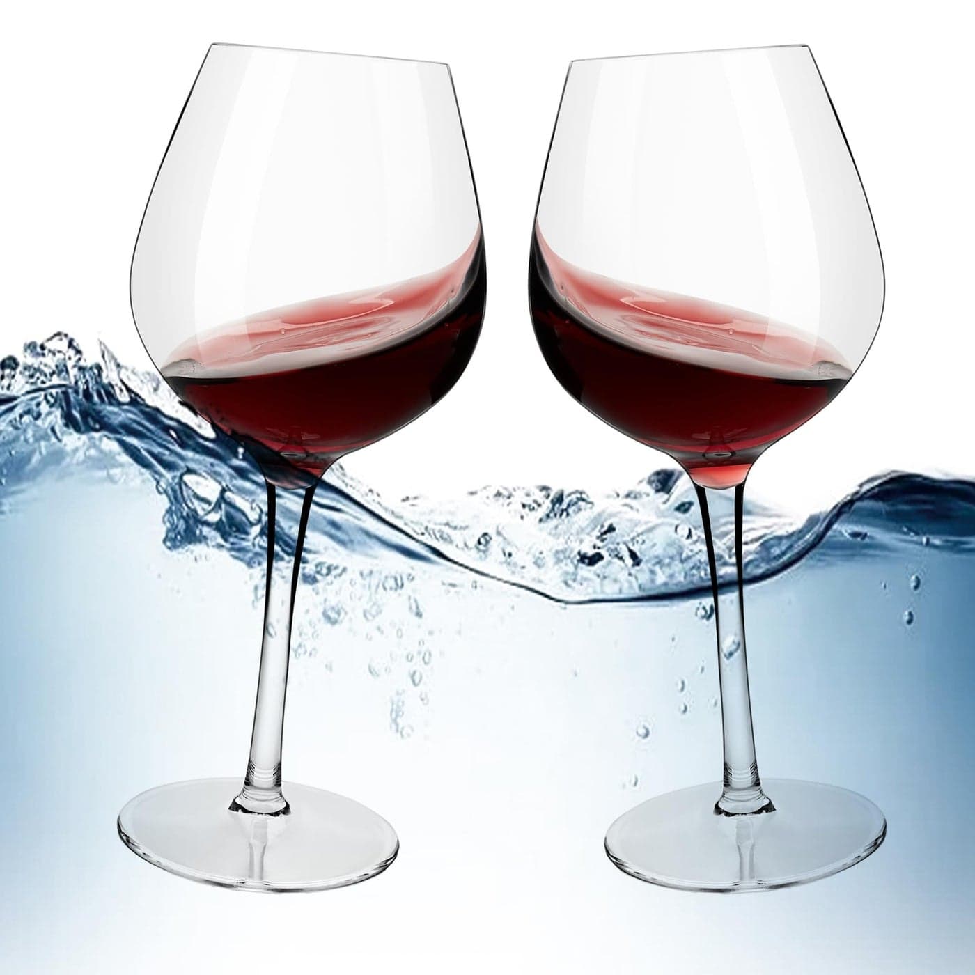 MICHLEY Unbreakable Red Wine Glasses 17 oz Tritan Plastic Reusable Stemware for Indoor and Outdoor Use Set of 4