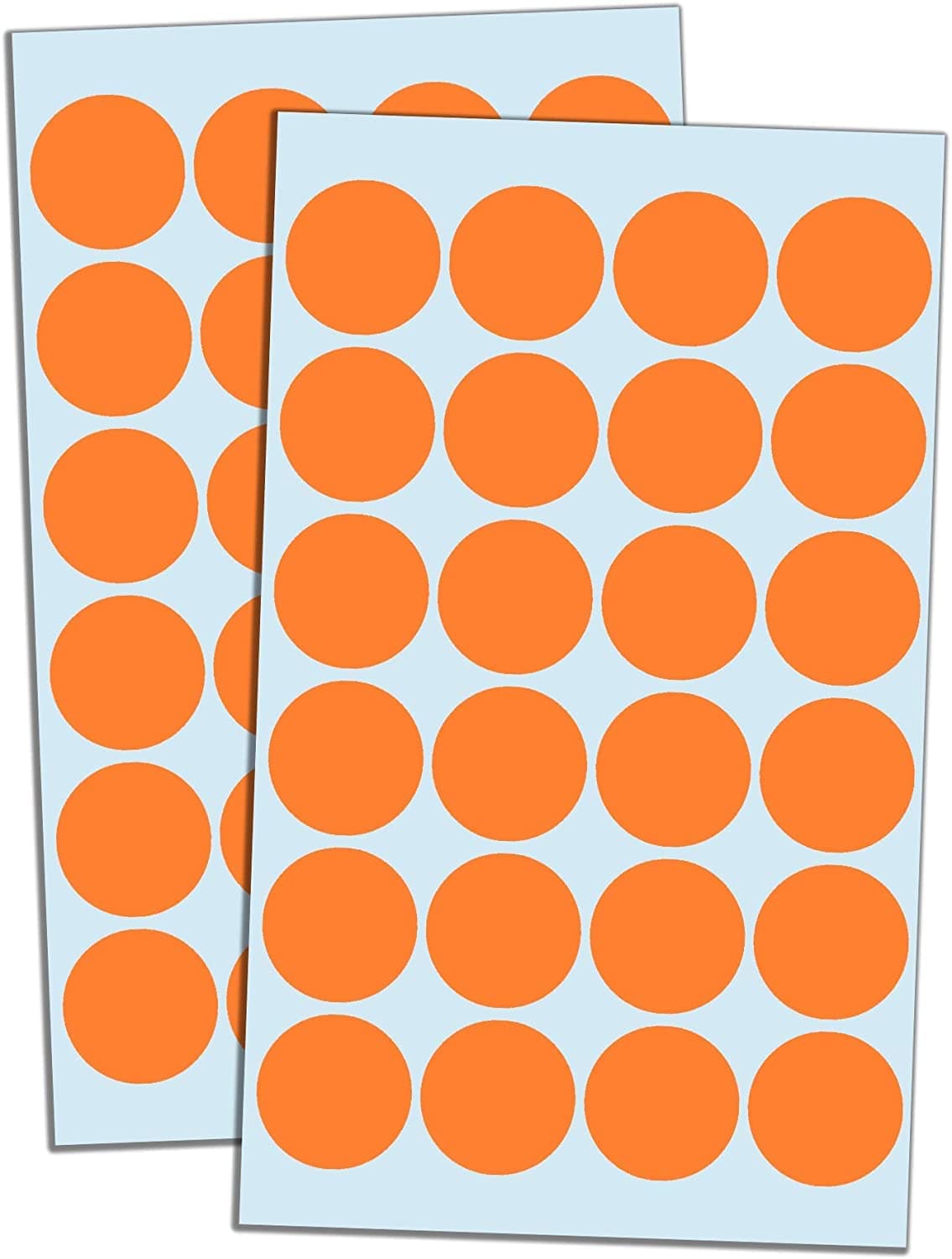 True-Ally 2000 Piece Orange Color 1 Inch/25mm Round Dot Sticker Self Adhesive Labels Writable Surface for Kids Activity, File Classification, Calendar Planner (Orange)