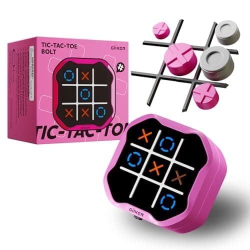 GiiKER Tic Tac Toe Bolt Game, Original 3-in-1 Handheld Puzzle Game, Portable Travel Games for Car Ride, Toys Gift Idea for Kids and Adults, Birthday Gifts for Boys Girls