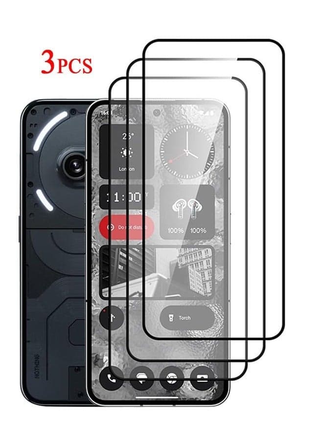 3 PCS Screen Protector for Nothing Phone 2A, 9H Hardness Anti Fingerprint Scratch Resistance Tempered Glass Screen Protector for Nothing Phone 2A
