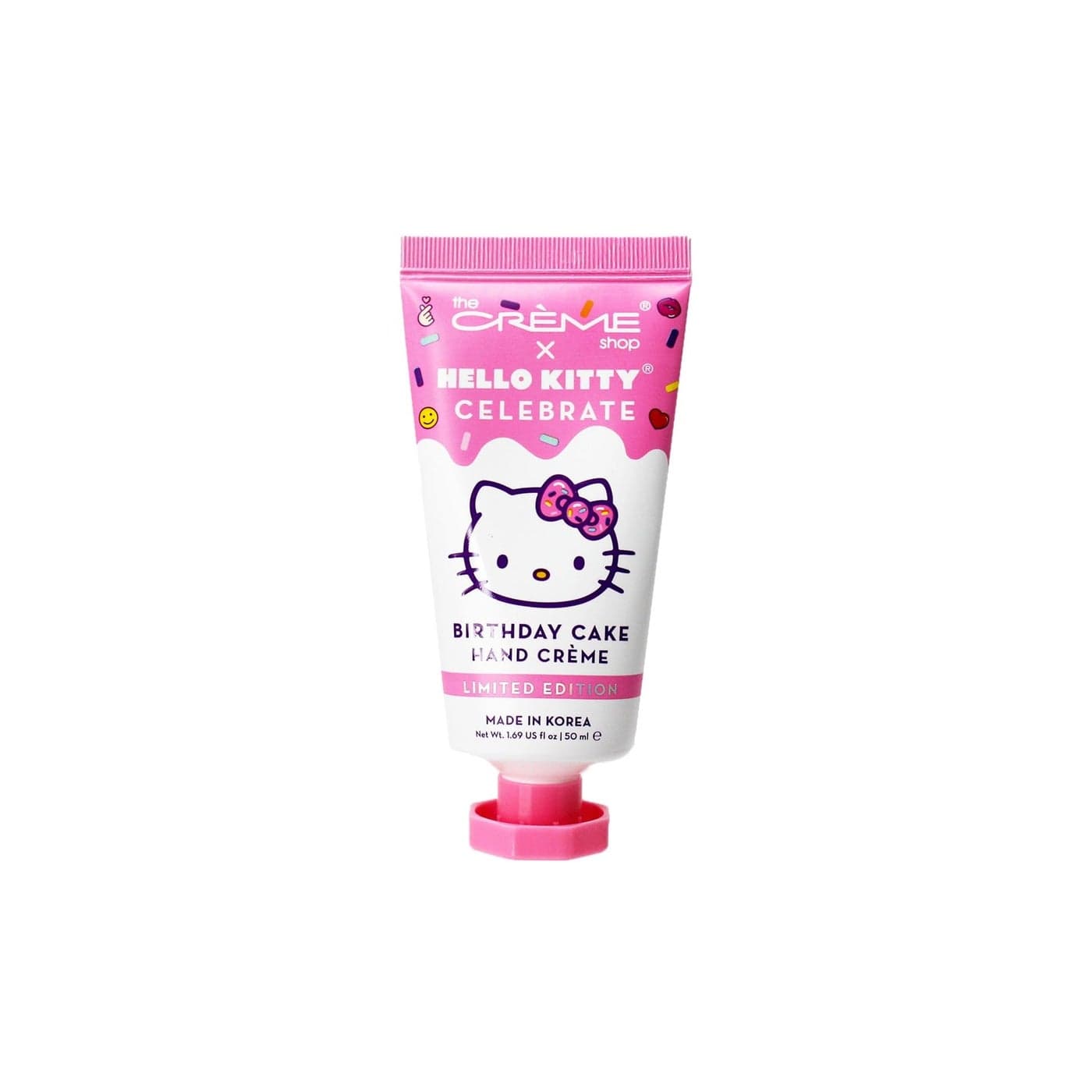 The Crme Shop x Sanrio Hello Kitty Moisturizing Hand Crme Indulgent Shea Butter and Vitamin E Formula for Soft Smooth Hands Birthday Cake