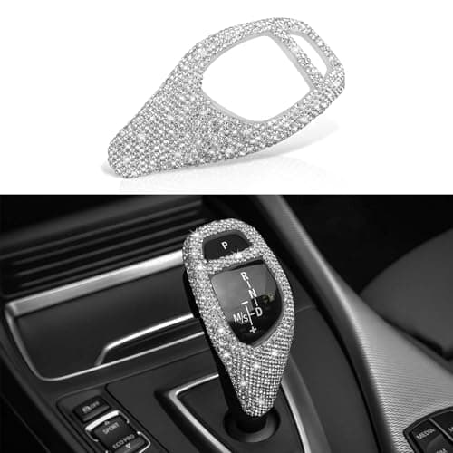CONGCONG Bling Car Gear Shift Knob Cover Compatible with BMW 1 2 3 4 5 6 Series 3GT 5GT X3 X4 X5 X6 Model A
