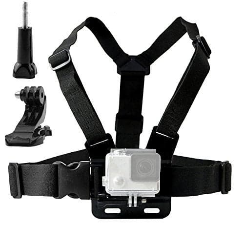 TEKCAM Chest Harness Mount Adjustable Chest Strap Belt with J Hook Compatible with Gopro Hero 13 12 11 10 9 8/AKASO EK7000 Brave 4 7/Vemont/WOLFANG/Surfola/Icefox Action Camera Accessories