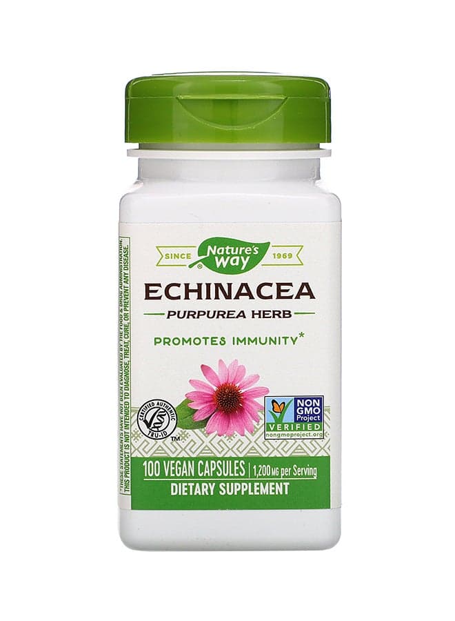 Echinacea Purpurea Herb Dietary Supplement 400 mg - 100 Vegetarian Capsules