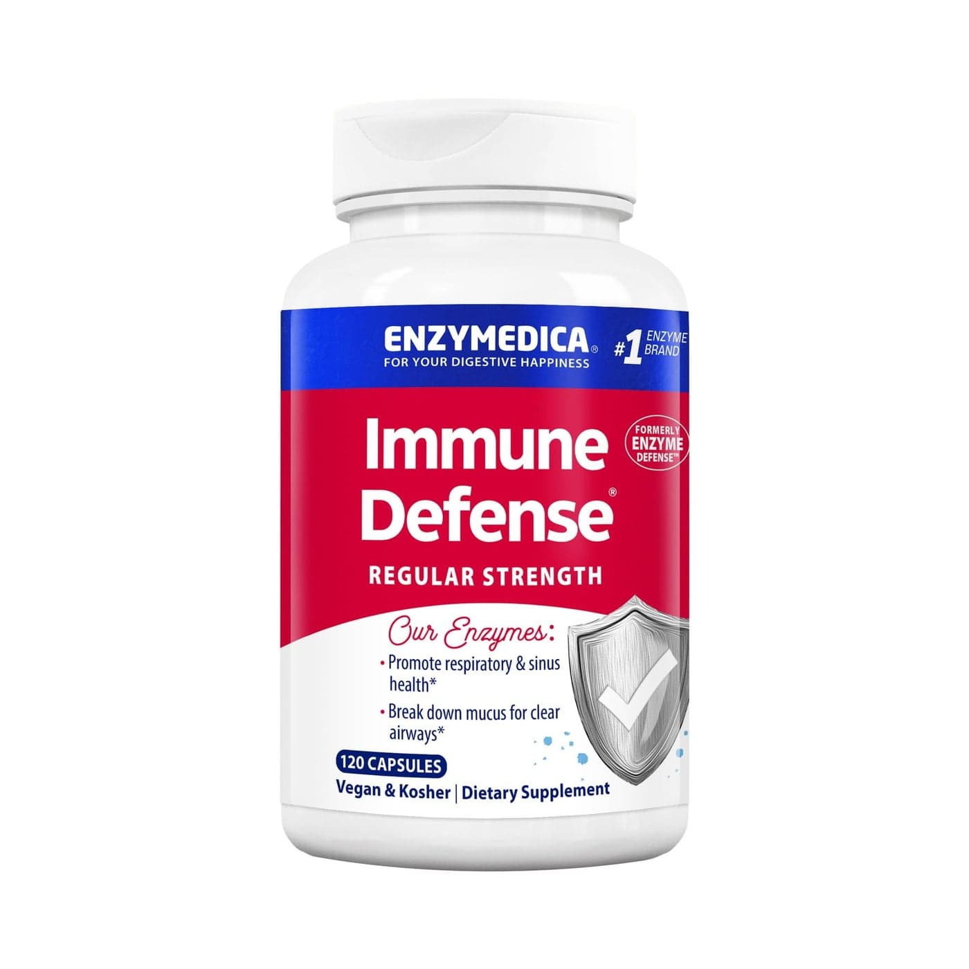 Enzymedica Immune Defense Regular Strength Proteolytic Enzymes for Immune Support 120 Count