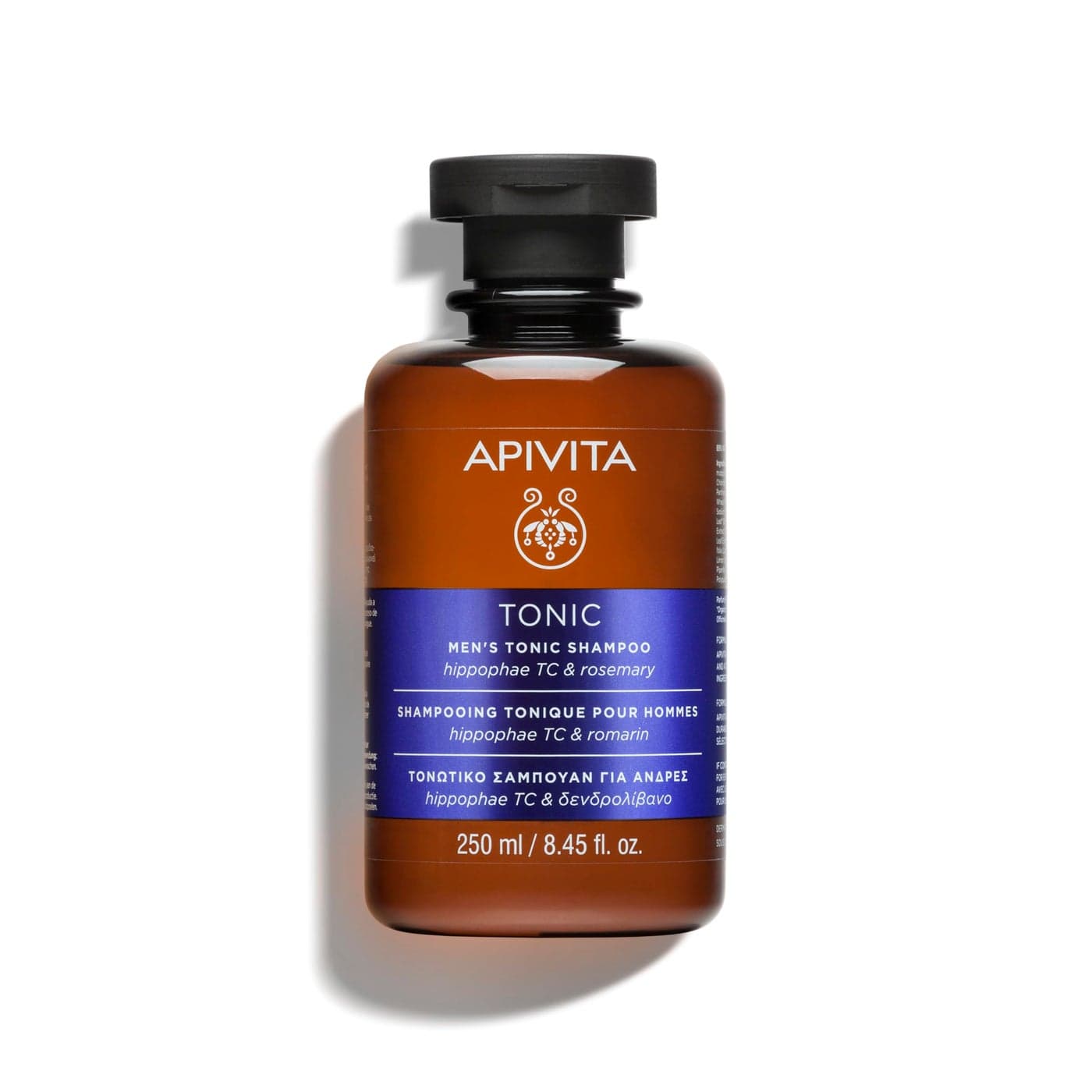 APIVITA Tonic Mens Shampoo for Thinning Hair Strengthens Prevents Hair Thinning Promotes Hair Growth with Hippophae Tonic Complex Rosemary Propolis SiliconeFree 250 mL 845 oz
