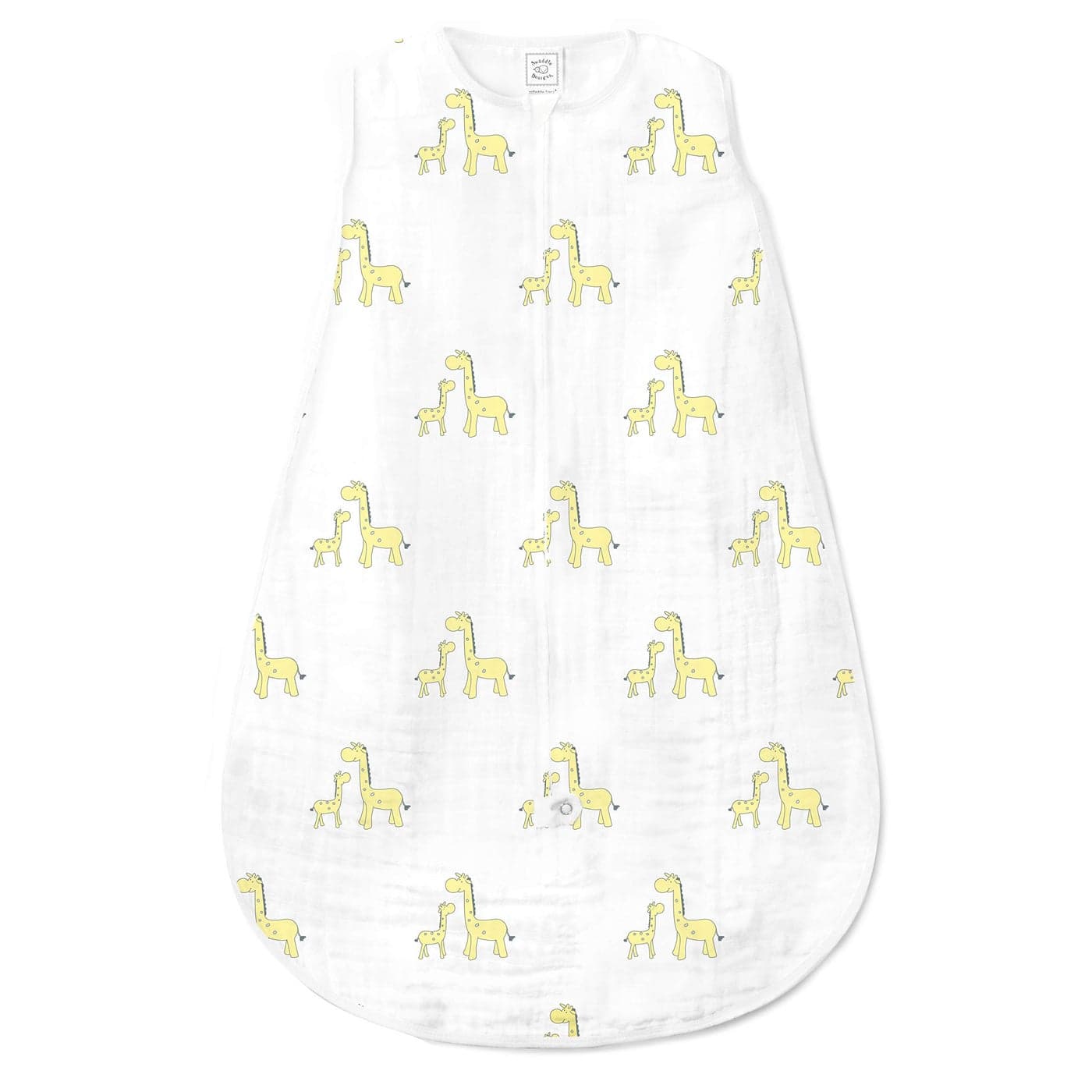 SwaddleDesigns Baby Sleep Sack 612 months Cotton Muslin Wearable Blanket with 2way Zipper NonWeighted Sleeping Sack for Safer Sleep Momma Baby Giraffe Medium