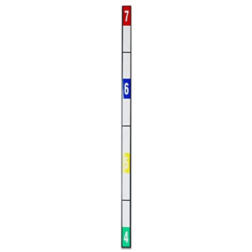 BankSupplies Height Measuring Wall Tape - 1 ½â€ W x 36†H - Removable Adhesive Backing Strip - Durable Vinyl Material - White Background & Black Letters - Height Measurement for Adults