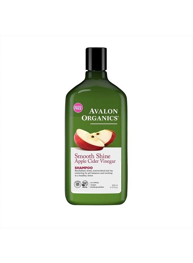 Shampoo, Smooth Shine Apple Cider Vinegar, 11 Oz (Pack of 6)