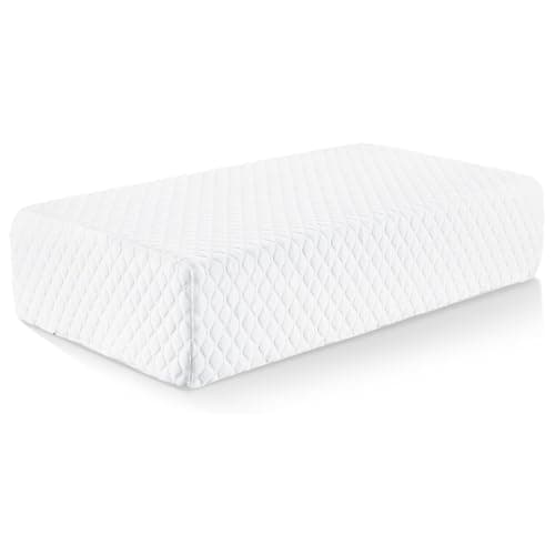 TOPPURE Cube Memory Foam Pillow for Side Sleepers (24"x12"x6" Extra Thick Pillow), Cervical Pillow for Neck and Shoulder Pain Relief, Neck Pillow, Bed Pillow with Washable Pillowcase, White