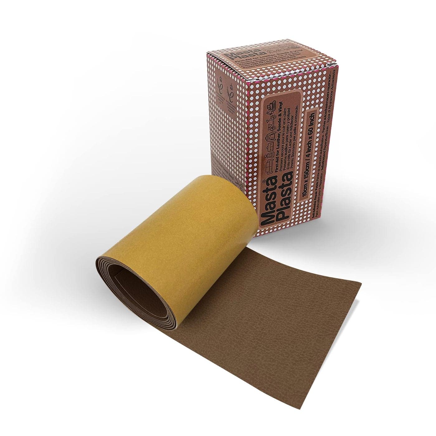 MastaPlasta Original SelfAdhesive Leather Repair Patch Tan 150 x 10 cm 60 x 4in Your Fast and Simple AllinOne UpholsteryQuality Leather Repair Kit for Sofas Car Seats Bags DIY