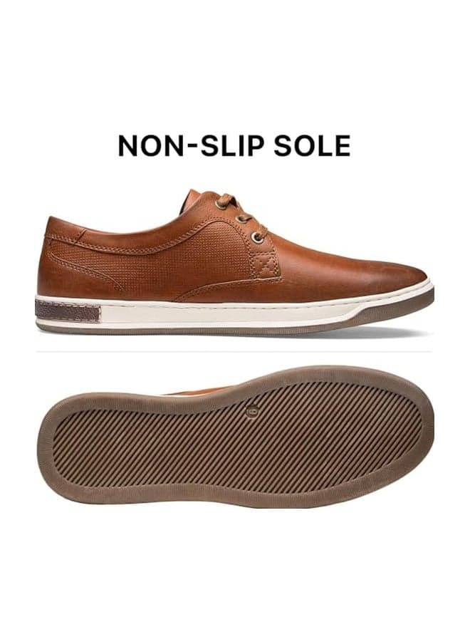 Jousen Men's Casual Shoes Memory Foam Mens Fashion Sneakers Business Dress Sneaker (A81Q06 Brown 11)
