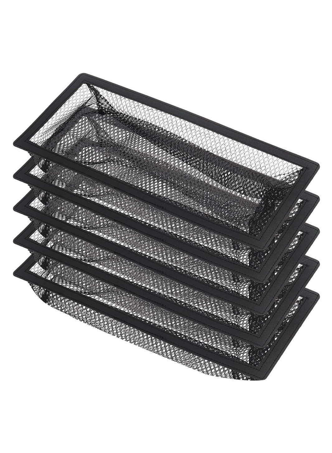 Floor Register Cover Trap, Vents Hoods for Home Air Vent Filters, Filters Vents, Household Wall Ceilings Capture Debris Hair (4x12 Inches 5-Pieces)