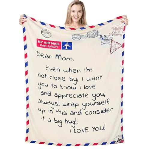 VETEBLE 70 x 55 inches Super Soft Blanket Gifts for Mom, Perfect Mother Gifts for Mother's Day, Christmas, Birthday Gifts for Mom from Daughter Son