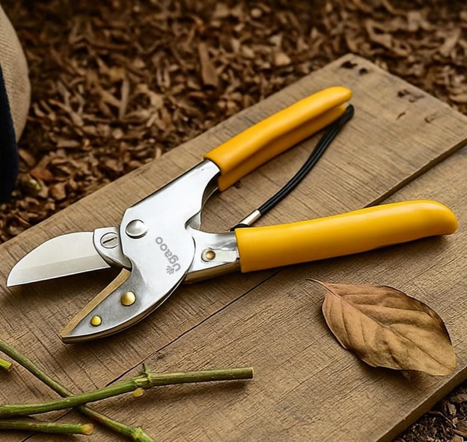 UGAOO Pruner Cutter Heavy Duty | Gardening Scissor | Plant Cutter for Garden | Pruners for Plants | Branch Cutter for Plants | Pruning Shears Tool | Wood Stem Cutting Accessory Home Garden Use