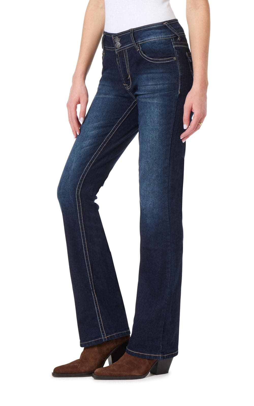 WallFlower Womens InstaStretch Luscious Curvy Bootcut Jeans Betsy 7