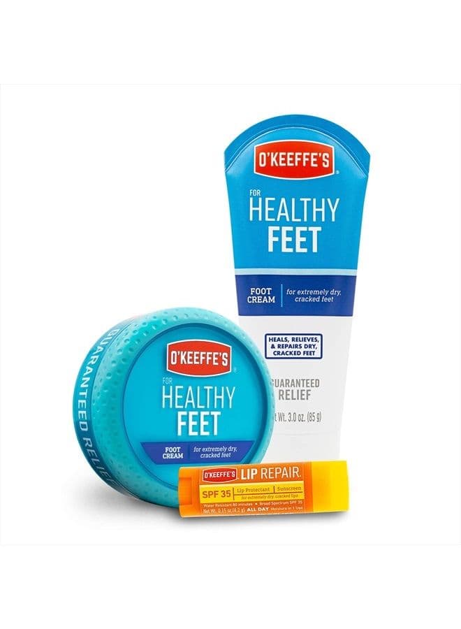 Healthy Feet Jar, Tube, and Lip Repair SPF Variety Pack