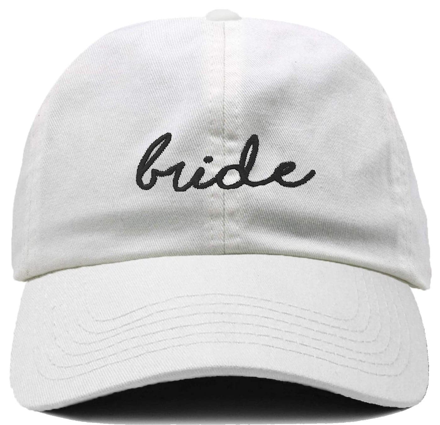 Funky Junque Bachelorette Bridal Baseball Hats, Bridesmaid, Bride Tribe Caps, 100% Cotton, One Size Fits Most - 1 Bride - White/Black