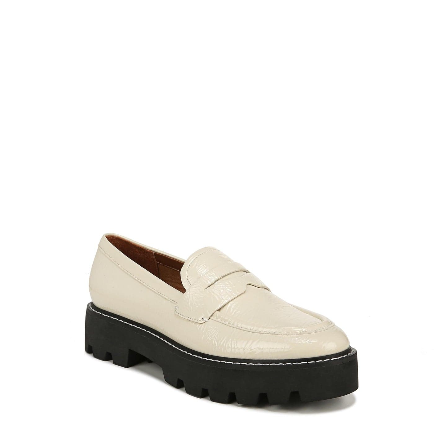 Franco Sarto Womens Balin Lug Sole Chunky Loafer Putty 7