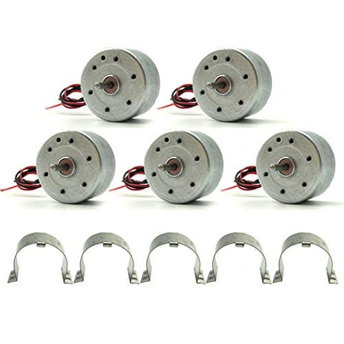 EUDAX Mini Generator Motors 3V12V DC Motor Electric Motor for DIY Toys Wind Turbine Generator Hand Cranked Power Generator Model Metal Motor Holder