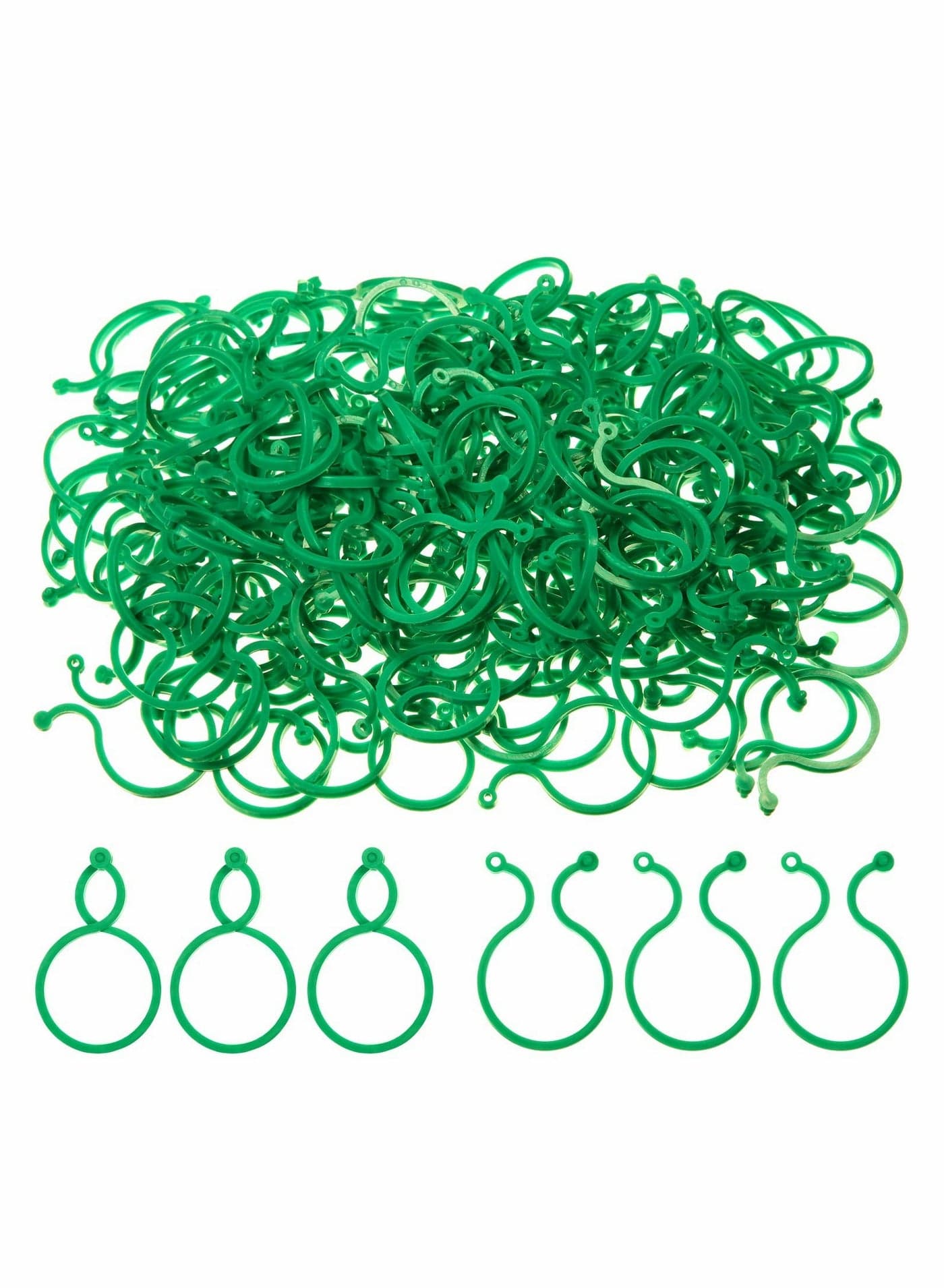 Plant Support Clips, 100PCS Garden Tomato Vegetables Vine Flower Locks for Securing Climbing Plants, Green