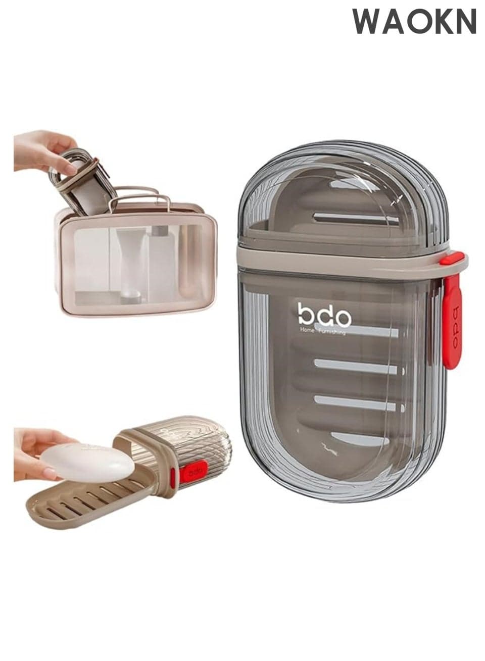 Travel soap box, portable leak-proof soap box with lid, suitable for home bathroom gym camping vacation travel essentials, travel essentials