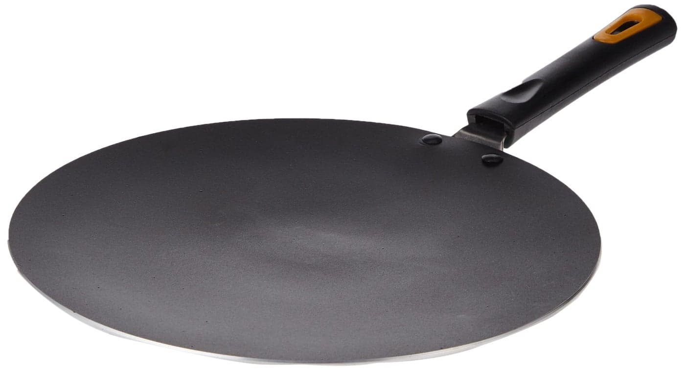 Anjali Diamond Dura Aluminum Non-Stick Roti Tawa (275mm, Black)