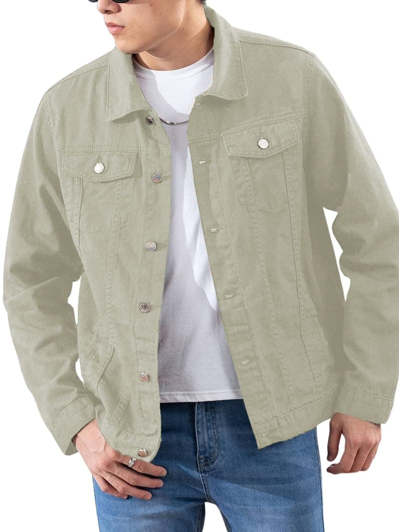 TOPLOT Men's Jacket | Stylish Outerwear Design | Premium Quality | Regular Fit Structure | Comfortable Wear | Trendy Look Styling | Functional Layering | Casual & Outdoor Wear (5266_3XL_Khakhi)