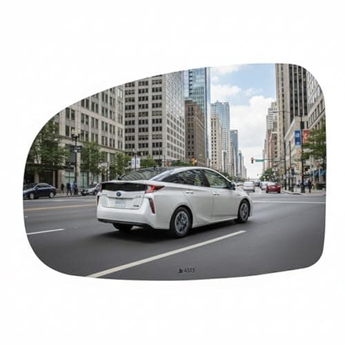 Burco 4313 Flat Driver Side View Mirror Glass OEM 8796147170 Fits Toyota Prius 20102015 Prius PlugIn 20122015 Snap Fit Replacement for Heated or NonHeated Mirrors Smooth Edges for Safety