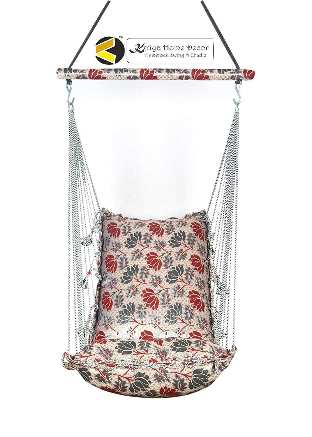 Kkriya Home Decor Swing Hanging seat Chair Adult Balcony Home Indoor Outdoor Complete washableRANGE Full Alpha