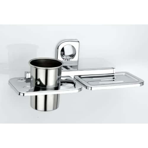 ZAP Platinum Series Soap Holder and Toothbrush Stand with Screw Set for Bathroom Accessories